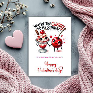 Jij bent de kers op mijn sundae Leuk Valentijnsdag Feestdagenkaart