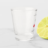 Jij bent de kersenbest, glas, schattig shot glas (Links)