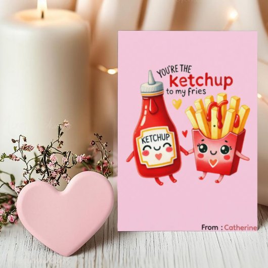 Jij bent de ketchup bij mijn frietjes, grappige Va Feestdagenkaart