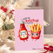 Jij bent de ketchup bij mijn frietjes, grappige Va Feestdagenkaart