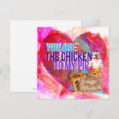 Jij bent de kip van mijn taart feestdagenkaart (Voorkant / Achterkant)