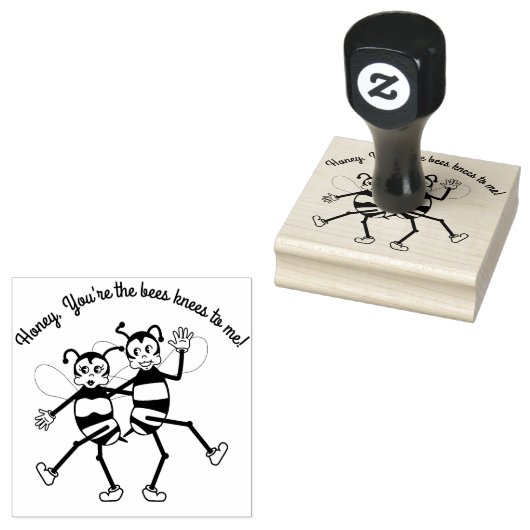 Jij bent de knieën van de bij rubberstempel (Gestempeld)