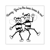 Jij bent de knieën van de bij rubberstempel (Afrduk)