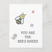 Jij bent de knieën van de bij! Schattigee bloemen Briefkaart (Voorkant)