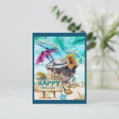 Jij bent de kokosnoot van mijn colada:Happy Moeder Briefkaart (Staand voorkant)