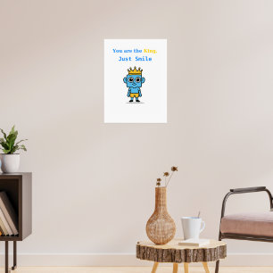 Jij bent de koning, lach gewoon - Smilo Poster. Poster