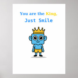 Jij bent de koning, lach gewoon - Smilo Poster. Poster