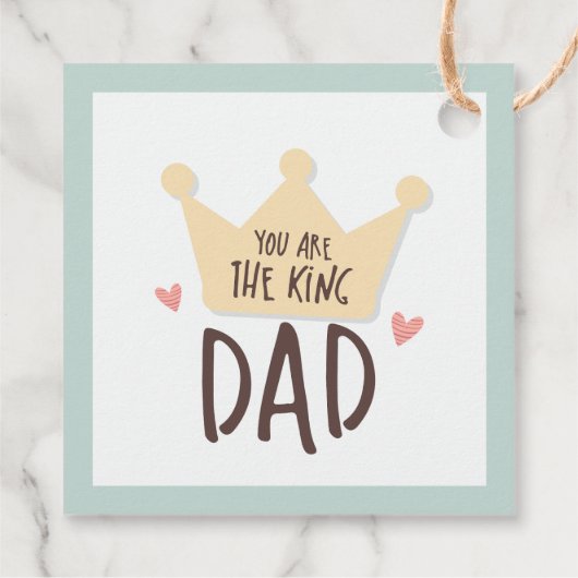 Jij bent de koningsvader - vaderdag - kroon bedankjes labels (Achterkant)