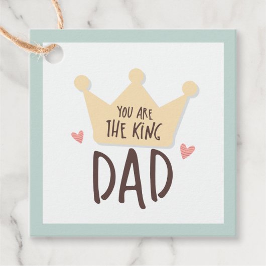 Jij bent de koningsvader - vaderdag - kroon bedankjes labels (Voorkant)