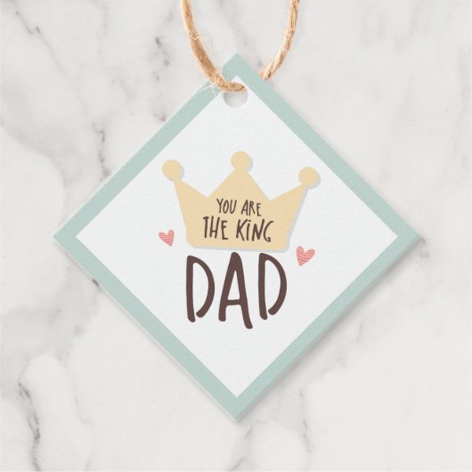 Jij bent de koningsvader - vaderdag - kroon bedankjes labels (Voorkant)