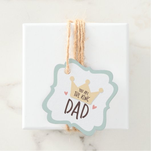 Jij bent de koningsvader - vaderdag - kroon bedankjes labels (In situ)