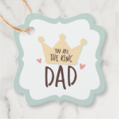 Jij bent de koningsvader - vaderdag - kroon bedankjes labels (Voorkant)