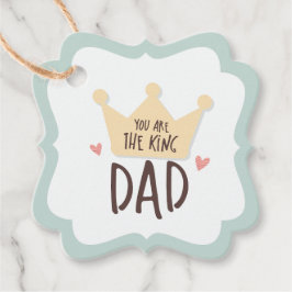 Jij bent de koningsvader - vaderdag - kroon bedankjes labels