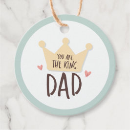 Jij bent de koningsvader - vaderdag - kroon bedankjes labels