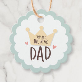 Jij bent de koningsvader - vaderdag - kroon bedankjes labels