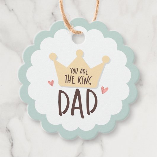 Jij bent de koningsvader - vaderdag - kroon bedankjes labels (Voorkant)