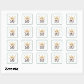 Jij bent de koningsvader - vaderdag - kroon vierkante sticker (Vel)