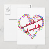 Jij bent de liefde van mijn leven briefkaart (Voorkant / Achterkant)