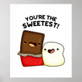 Jij bent de liefste grappigste Marshmallow Pun Poster (Voorkant)