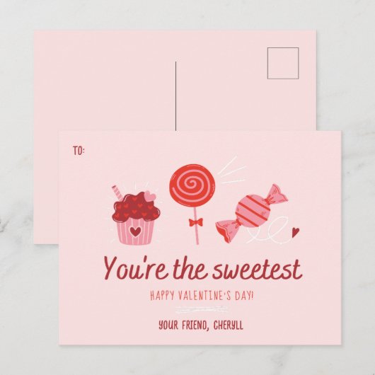 Jij bent de liefste Valentijnsdag Kaart (Voorkant / Achterkant)