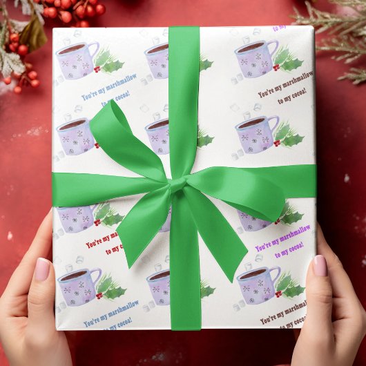 Jij Bent De Marshmallow Bij Mijn Cacaowaterverf Cadeaupapier