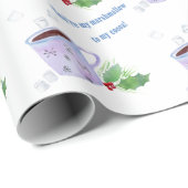 Jij bent de Marshmallow voor mijn cacaoWaterverf. Cadeaupapier (Rol Hoek)