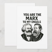 Jij bent de Marx van mijn Engels Valentijn Kaart (Voorkant / Achterkant)