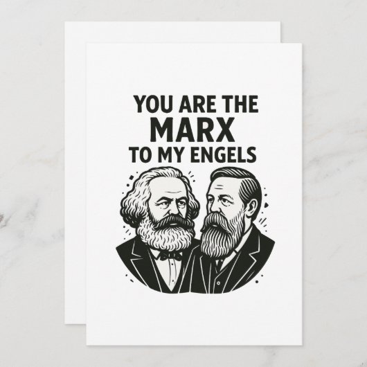 Jij bent de Marx van mijn Engels Valentijn Kaart (Voorkant / Achterkant)