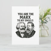 Jij bent de Marx van mijn Engels Valentijn Kaart (Staand voorkant)