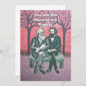 Jij bent de Marx van mijn Engels Valentijn Kaart (Voorkant / Achterkant)