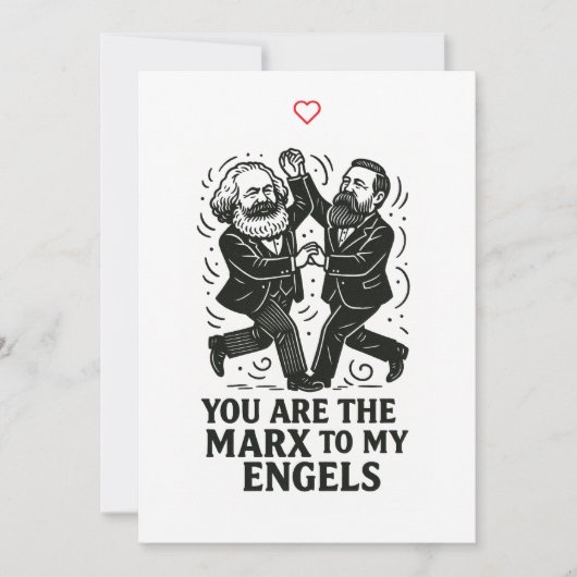Jij bent de Marx van mijn Engels Valentijn Kaart (Voorkant)