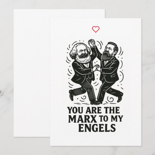 Jij bent de Marx van mijn Engels Valentijn Kaart (Voorkant / Achterkant)