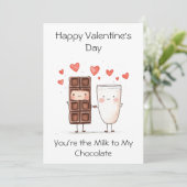 Jij bent de melk bij mijn chocolade – Schattig en  Kaart (Staand voorkant)