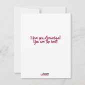 Jij bent de oma die iedereen had willen hebben feestdagenkaart (Achterkant)