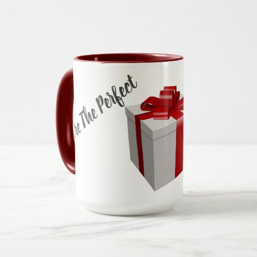 Jij bent de perfecte cadeau voor mij Twee Tinten K Mok (Voorkant links)