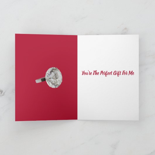 Jij bent de perfecte cadeau voor mij Wenskaart Kaart (Binnen)