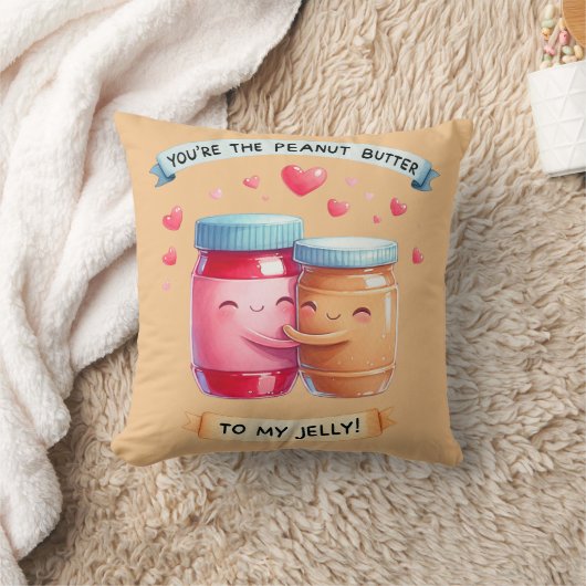 Jij bent de pindakaas van mijn gelei kussen (Deken)