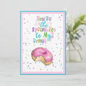 Jij bent de prins van mijn Donut-klaslokaal. Feestdagenkaart (Staand voorkant)