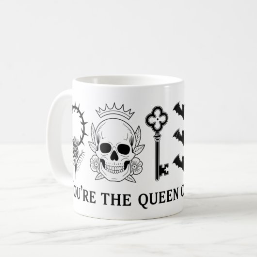 Jij bent de Queen of My Crypt Mok | gotische Roman (Voorkant links)