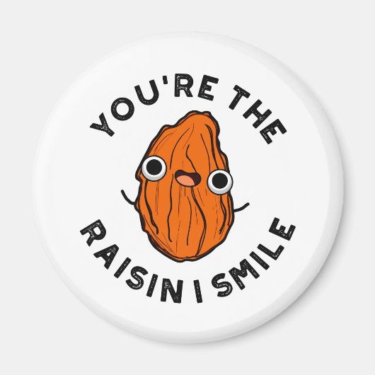 Jij bent de Raisin I Smile Funny Food Pun Magneet (Voorkant)