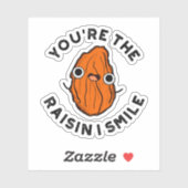 Jij bent de Raisin I Smile Funny Food Pun Sticker (Vel)