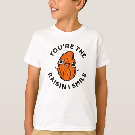 Jij bent de Raisin I Smile Funny Food Pun T-shirt (Voorkant)