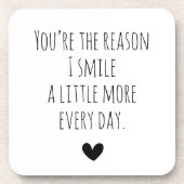 Jij bent de reden waarom harttypografie bier onderzetter (Voorkant)