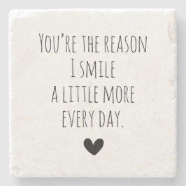 Jij bent de reden waarom harttypografie stenen onderzetter