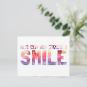 Jij bent de reden waarom ik glimlach briefkaart (Staand voorkant)