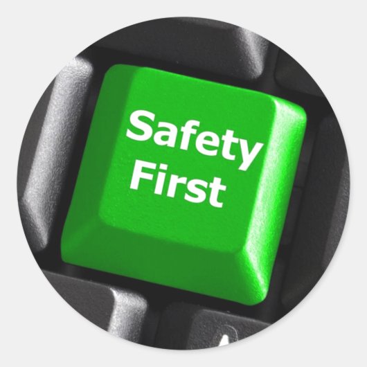 Jij bent de sleutel tot veiligheid ronde sticker (Voorkant)