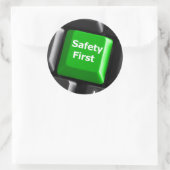 Jij bent de sleutel tot veiligheid ronde sticker (Tas)