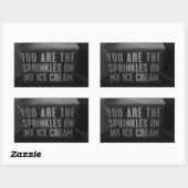 Jij bent de sprenkels van mijn ijs rechthoekige sticker (Vel)