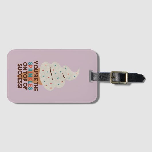 Jij bent de Sprinkles op Top of Success! Bagagelabel (Voorkant (horizontaal))