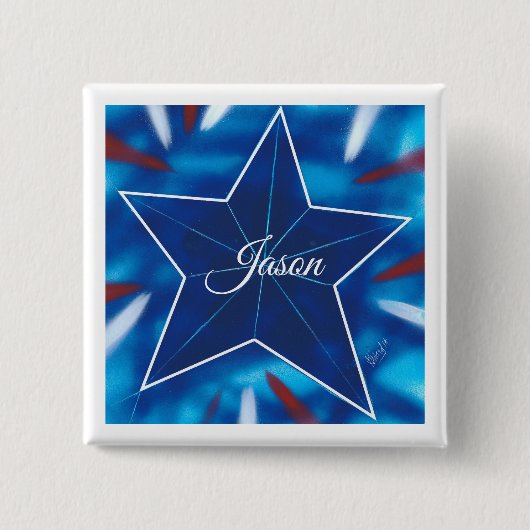 Jij bent de Ster Vierkante Button 5,1 Cm (Voorkant)